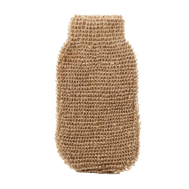 Sisal Jute Bath Towel Gloves Ramie Bath Towel Double-sided Bath Gloves Body Scrubber Bathing Accessories