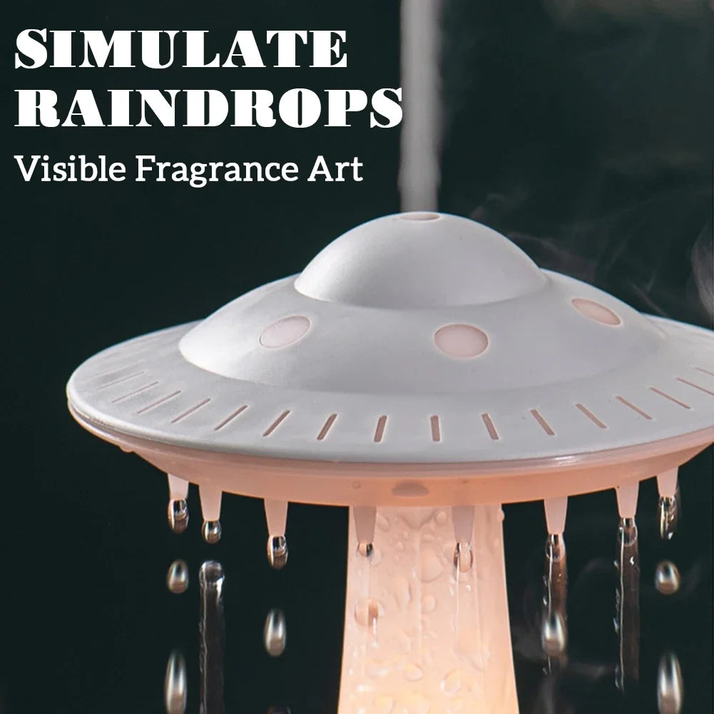 Smart Remote Air LED Humidifier Mushroom Rain Essential Oil Diffuser with Colorful Lights Raindrop Aroma Humidificador for Home