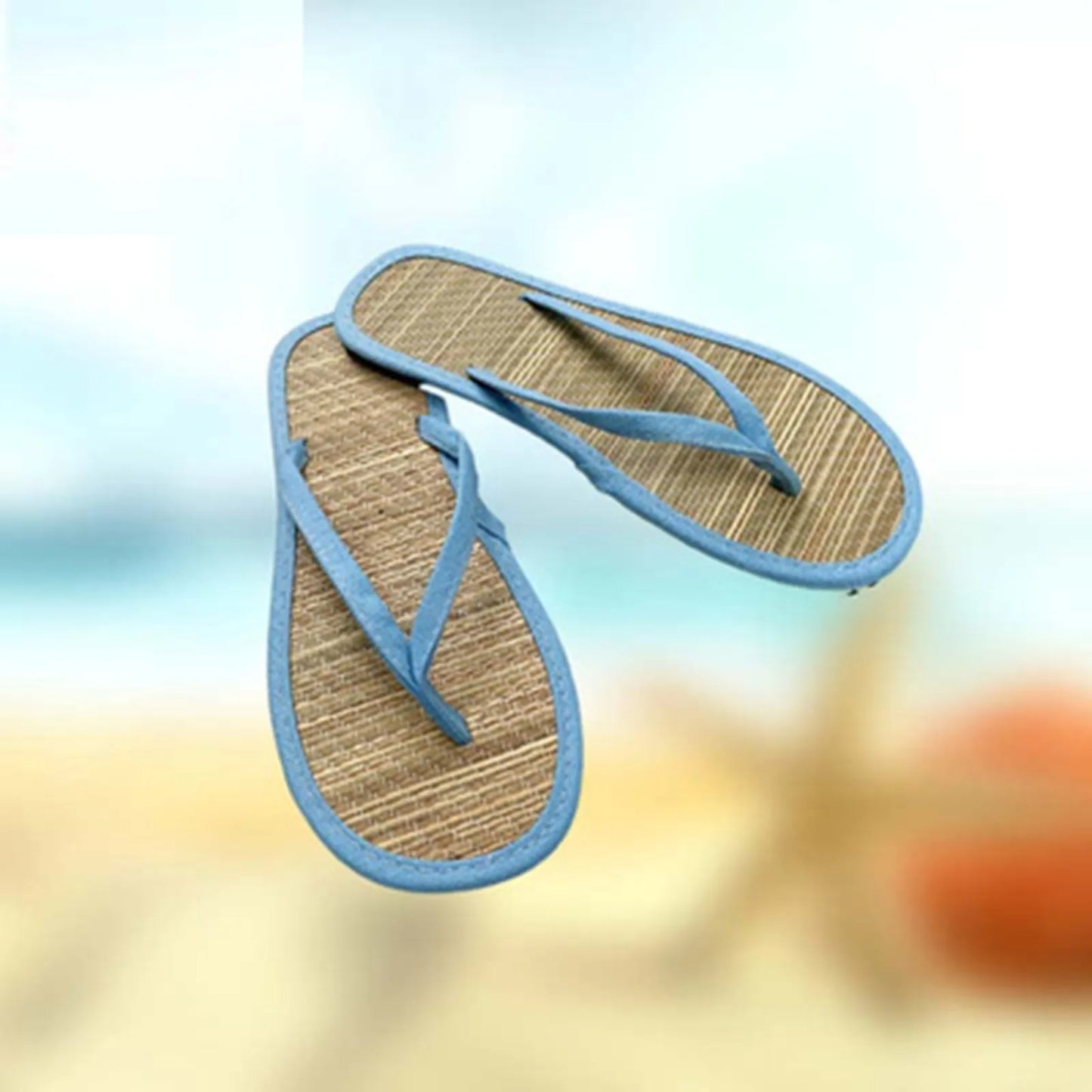 Simple Rattan Flat Comfortable Slippers Flip Flop Women Summer Fashion Casual Non-Slip Couple Flip Flops Breathable Beach Slides