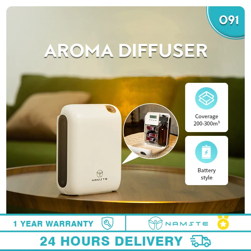 Namste 300m³ Room Fragrance Battery Aroma Diffuser Perfume Electric Aromatic Oasis Electric Smell Home Bluetooth Air Freshener