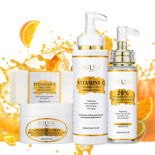 AILKE Vitamin C Skin Care Lightening Body Lotion, Even Skin Tone Cream, Regenerae Serum