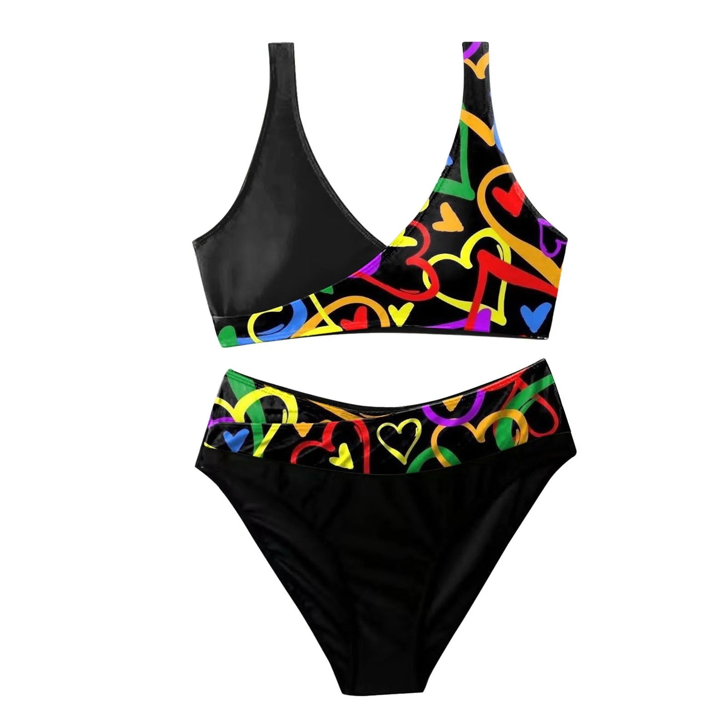 Print Women'S Swimwear Split Bikini Two-Piece Hot Diamonds Gather Swimsuit For Female Sexy Summer Swimwears Bathing Suit