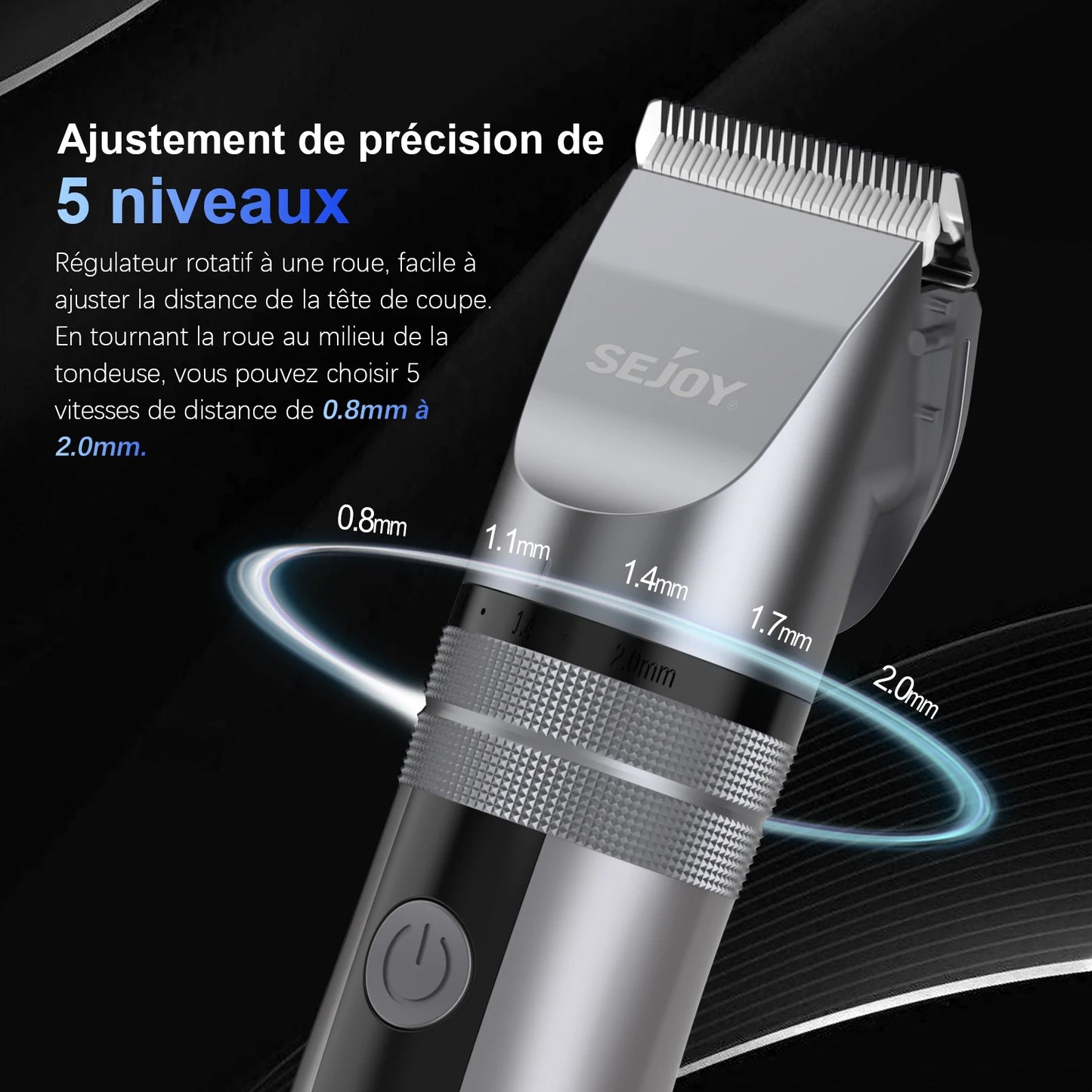 Sejoy Electric Hair Clippers Men Professional kit USB Rechargeable Men's Barber Hair Cutting Machine Beard Trimmer For Men Kids