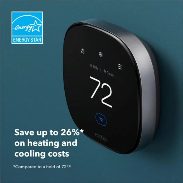 ecobee New Smart Thermostat Premium with Smart Sensor and Air Quality Monitor - Programmable Wifi Thermostat - Works with Siri