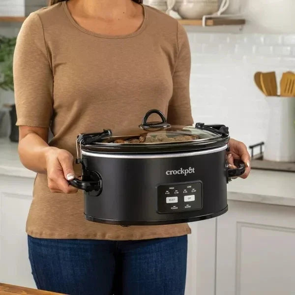 Crock-Pot 6qt Programmable Cook & Carry Slow Cooker Black SCCPVLF605-B