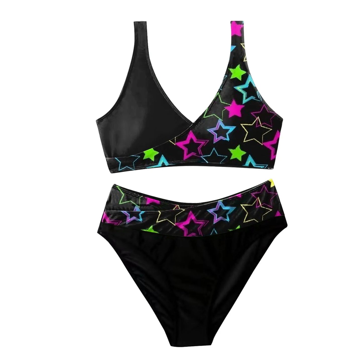 Print Women'S Swimwear Split Bikini Two-Piece Hot Diamonds Gather Swimsuit For Female Sexy Summer Swimwears Bathing Suit