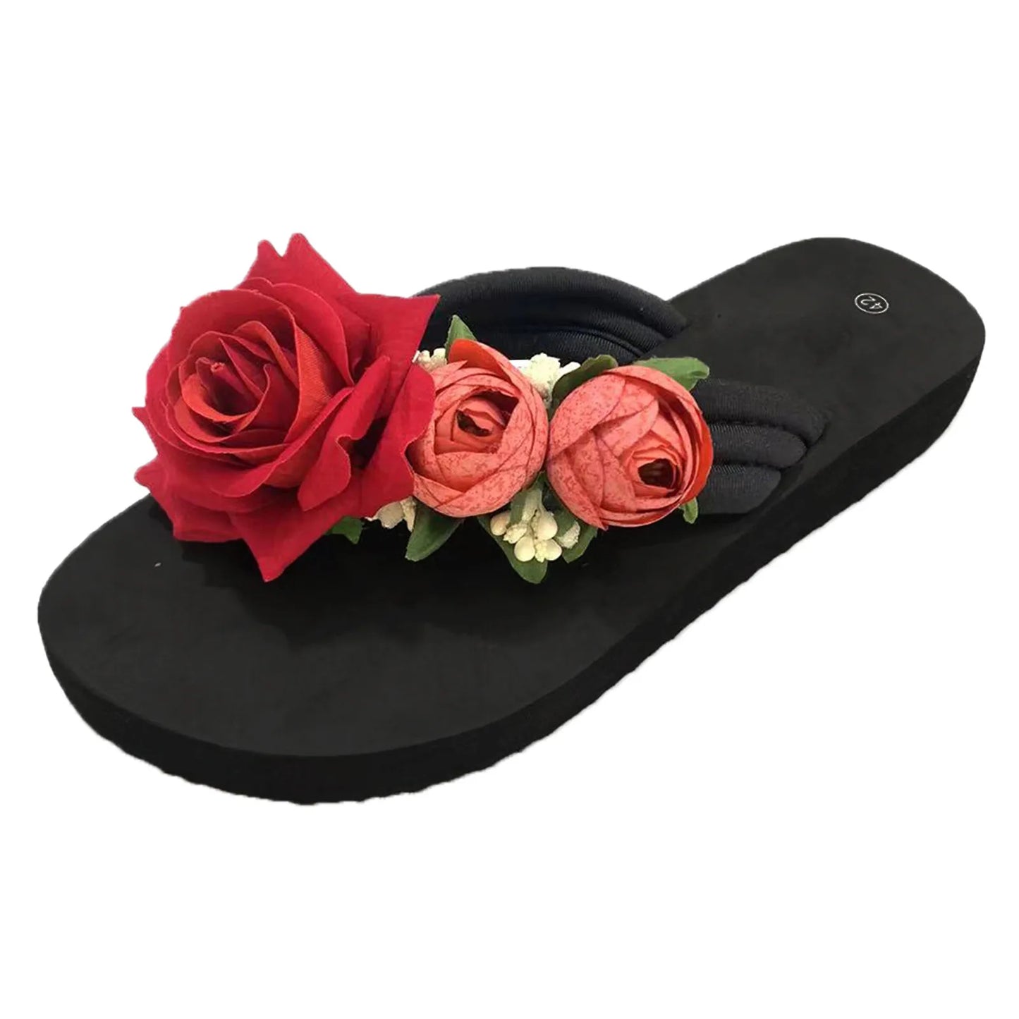 Slippers For Women Ladies Summer Flip Flops Open Toe Flowers Bohemian Sandals Casual Beach Shoes Outwear 2023 шлепки женские