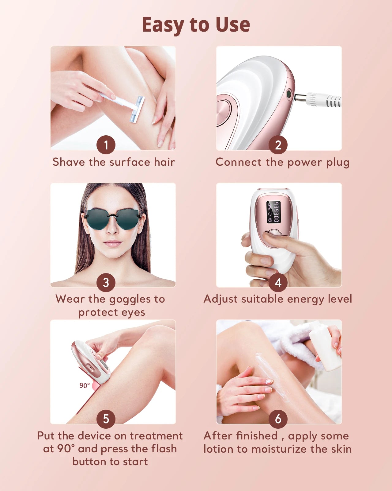 IPL Hair Removal Ice Cooling Women Men Upgraded 999,900 Flashes 5 Levels Permanent whole body Hair Removal Device Laser Epilator